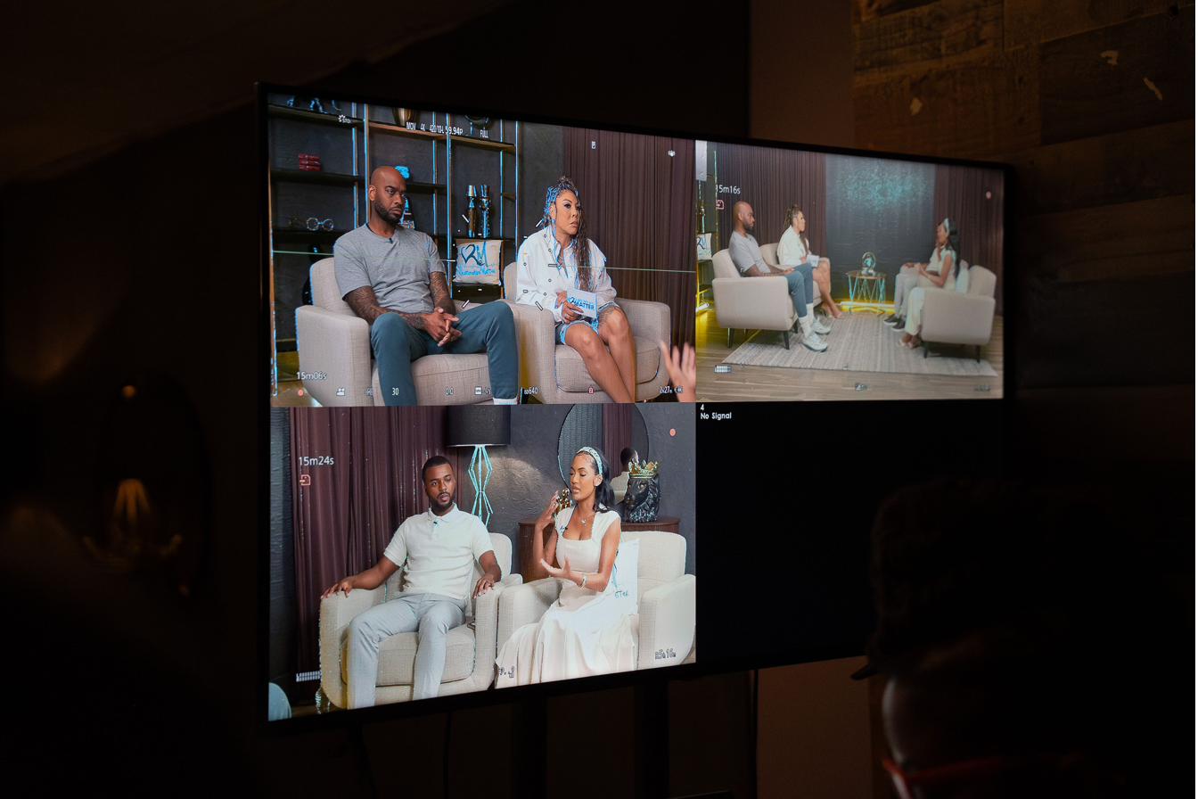 Multi-camera monitor feed at Mark Squared